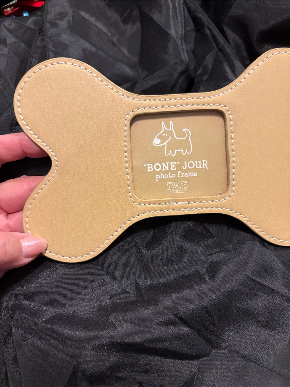 "BONE" JOUR Bone-Shaped Photo Frame - Tan